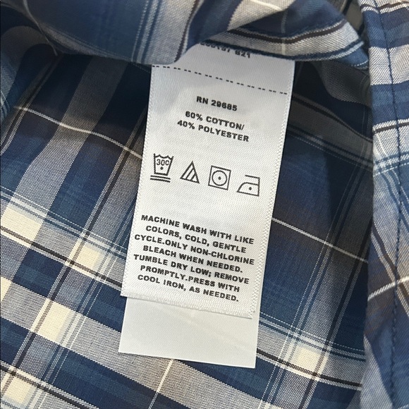 Pendleton Shirt Men’s M Navy Plaid Pearl Snap Frontier Long Sleeve Western NWT - Picture 11 of 14